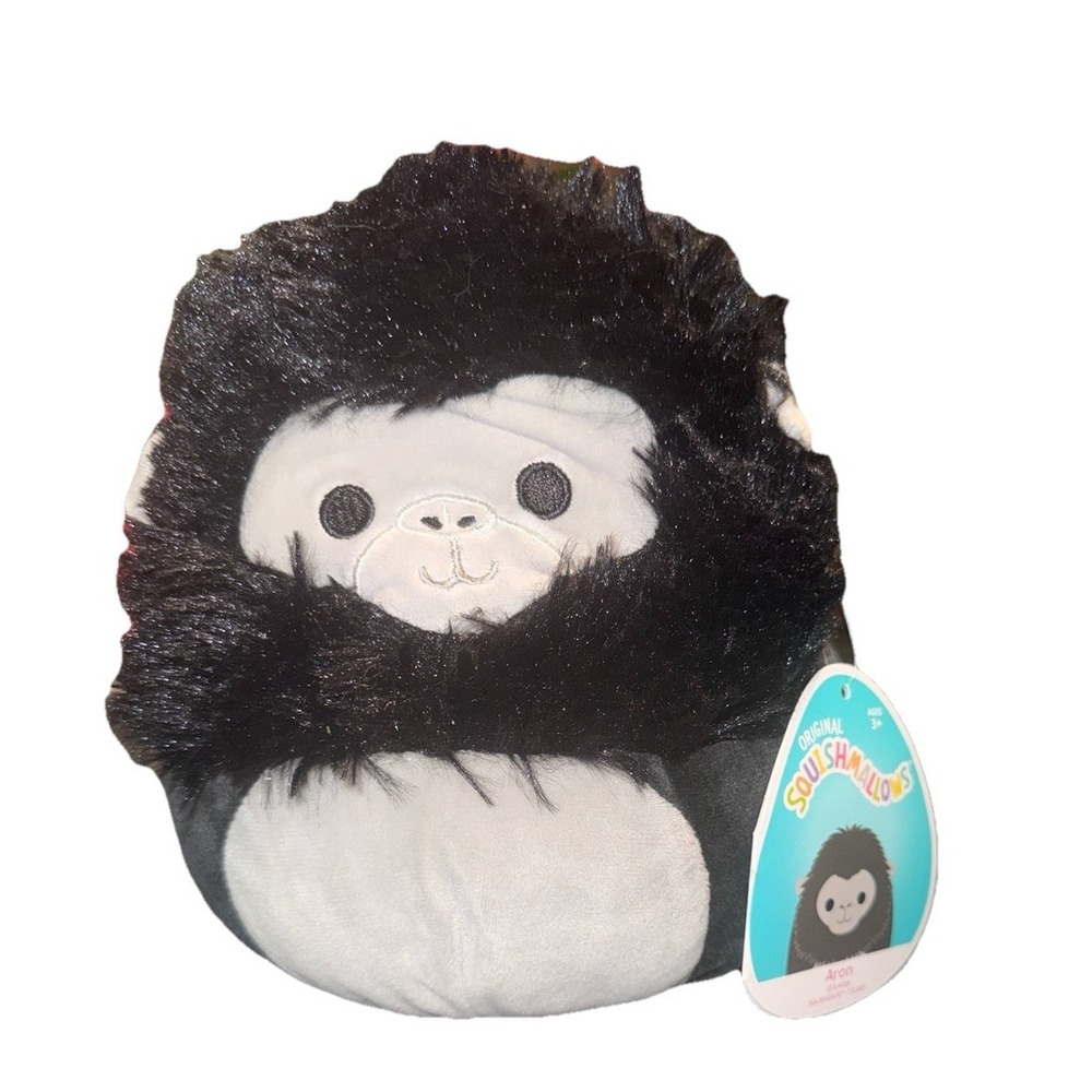 Squishmallow Aron the Gorilla 8" Plush  - Black New